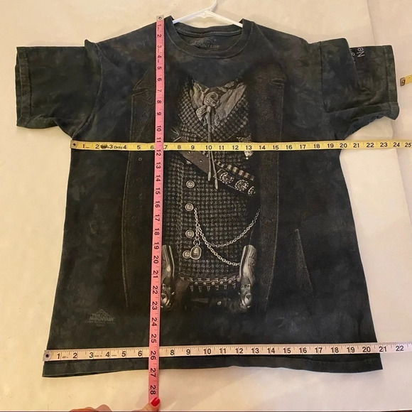 The Mountain Tshirt Medium Nevada Saloon Western Costume Print Tie Dye Tee Black - Picture 9 of 9